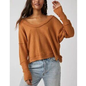 Free People New Magic Thermal Top in Pretty Penny